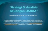 Strategi & Analisis Keuangan UMKM1)