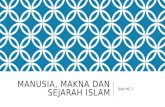 Manusia, Makna Dan Sejarah Islam