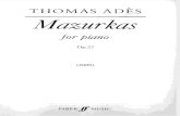 Ades Thomas - Mazurkas Op 27