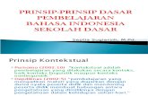 Prinsip Pembelajaran Bahasa Indoneisa