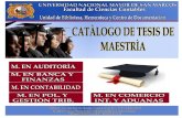 Titulos de Tesis Para Optar Grado Magister en San Marcos