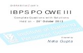 Ibps Po Cwe III 2013