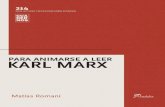 Para Animarse a Leer Karl Marx (Spanish Ed - Romani, Matias Rafael