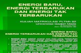 Energi Baru, Energi Terbarukan Dan Energi Tak Terbarukan