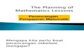 The Planning of Mathematics