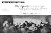 Divulgación para los bebedores de vino. Util para los cosecheros. (1958)