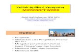 Kuliah Aplikasi Komputer - MS Word-1