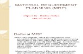Material Requirement Planning MRP Pada sistem manufacturing