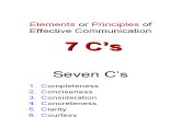 Seven C's for STD