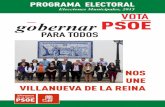 Programa electoral para Villanueva de la Reina y La Quinteria