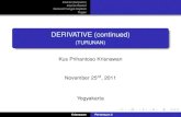 DERIVATIVE (continued) - (TURUNAN)