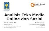Analisis Teks Media Sosial dan Online