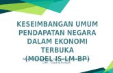 Keseimbangan Umum Pendapatan Negara dalam Ekonomi Terbuka (Model IS-LM-BP)