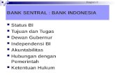 Bank Sentral : Bank Indonesia (Ekonomi Moneter - BAB 3)
