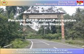 Peranan DPRD dalam Percepatan Pembangunan Daerah