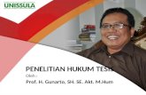 Penelitian Hukum (Prof. H. Gunarto, SH. SE. Akt. M.Hum)