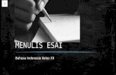 Menulis Esai - Bahasa Indonesia Kelas XII