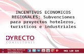 Incentivos Económicos Regionales para proyectos turísticos e industriales