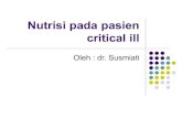 Nutrisi pada pasien critical ill