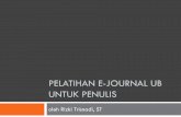 Pelatihan E-Journal UB untuk Penulis