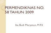 PERMENDIKNAS NO. 58 TAHUN 2009