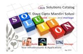 Solution catalog PT DAYA CIPTA MANDIRI SOLUSI - AGUSTUS 2015