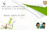 Retos para Colombia en el aprendizaje de la lectura y la escritura