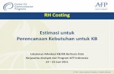 RH Costing Estimasi untuk Perencanaan Kebutuhan untuk KB