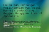 Fakta dan tantangan perlindungan Hak Asasi Manusia pada Orang Dengan Gangguan Jiwa di Indonesia