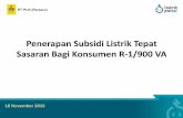 Penerapan Subsidi Listrik Tepat Sasaran Bagi Konsumen R-1/900 VA