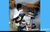 Rumah Junior mengajarkan Kelas PAUD GRATIS (Membaca, Menulis, Berhitung, kreativitas) bagi anak-anak Pra-sejahtera
