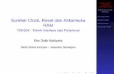 Sumber Clock, Reset dan Antarmuka RAM