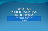 Pertemuan 3  sejarah perekonomian indonesia