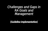 Challenges and gaps in RA goals and management
