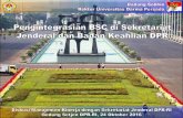 Pengintegrasian BSC di Sekretariat Jenderal dan Badan Keahlian DPR