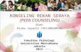 Konseling Rekan Sebaya (Peer Counseling)