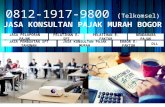 0812 1917 9800 Jasa Konsultan Pajak Online Bogor