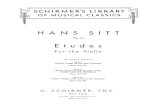 Hans Sitt 20 estudios para violín op.32 Libro II