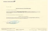 Ericsson Certificate Sudan
