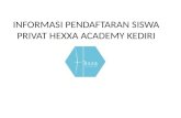 Informasi pendaftaran siswa privat hexxa academy kediri