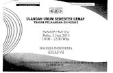 Soal uas genap bahasa indonesia 2014 2015 smp kelas 7 kota mataram