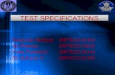 Presentasi test specifications