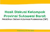 Hasil Diskusi Sistem Informasi Puskesmas Provinsi Sulawesi Barat di Makassar