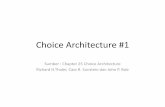 Choice architecture Part 1