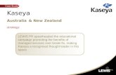 LEWIS client case study Kaseya Australia New Zealand