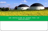 Production de biogas para los agricultores