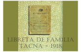 Libreta de familia Tacna en 1918