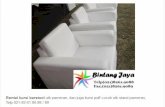 Menyewakan sewa sofa putih single dan double di Jakarta, HP. 0812.86.20.3076