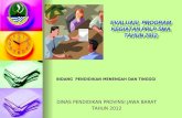 Evaluasi program 2012