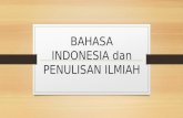Bahasa indonesia dan penulisan ilmiah KALIMAT